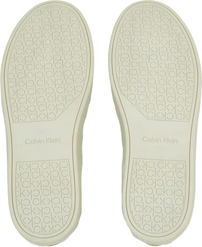 Calvin Klein Lage Leren Sneakers Grijs Gray Heren - Foto 3