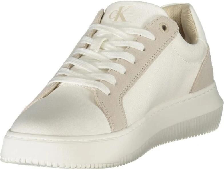 Calvin Klein Sneakers CHUNKY CUPSOLE MG CANVAS halfschoen veterschoen vrijetijdssneaker met zij ck-logo