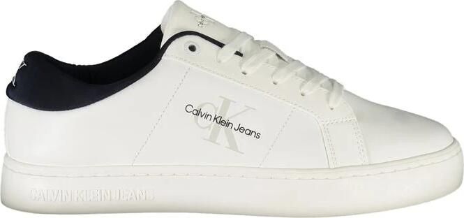 Calvin Klein Witte Leren Heren Sneaker Modern Ontwerp - Foto 2