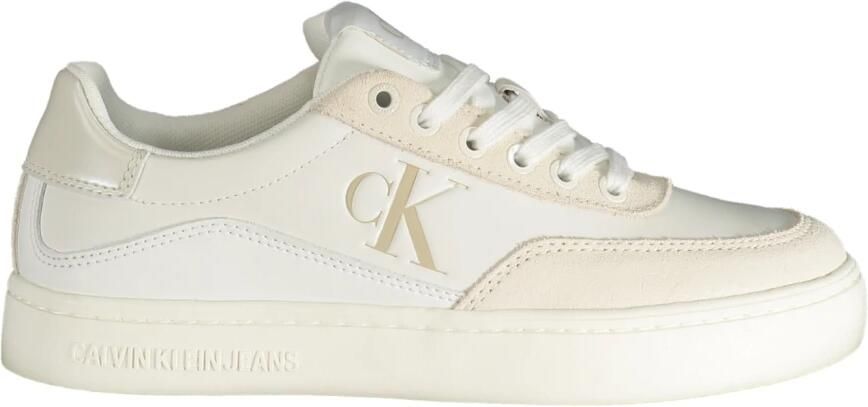Calvin Klein Witte polyester sneakers met contrastdetails - Foto 2