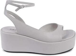 Calvin Klein Leren Platform Sandalen