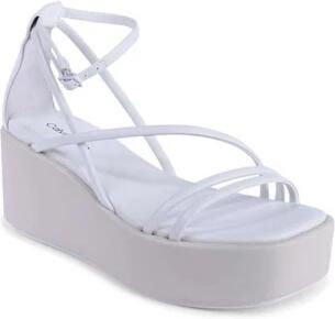 Calvin Klein Leren Platform Sandalen met Verstelbaar Enkelbandje - Foto 2