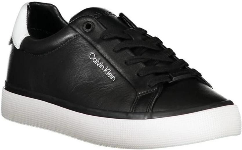 Calvin Klein Sneaker Van Gerecycled Leer Met Contrasterende Details En Logoprint