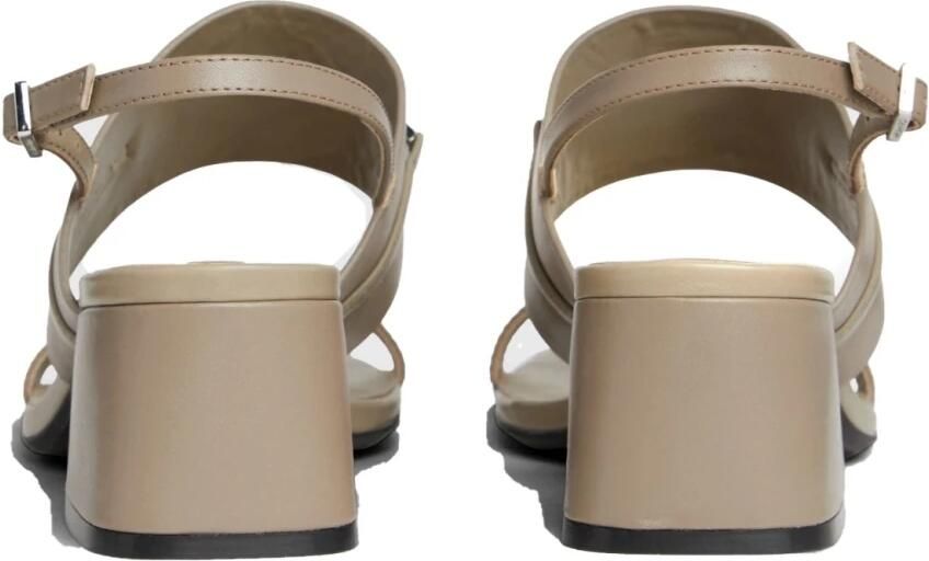 Calvin Klein Khaki Leren Middenhak Sandalen - Foto 6