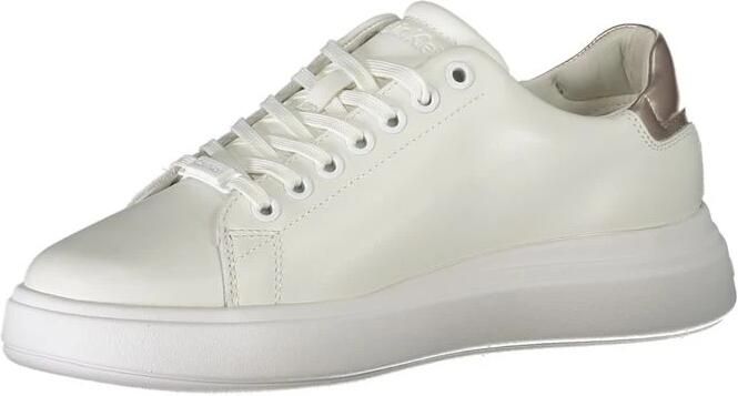 Calvin Klein Sportieve witte vetersneakers met contrastdetails White Dames - Foto 4
