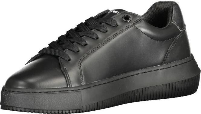 Calvin Klein Zwarte Polyester Sneaker met Contrasterende Details
