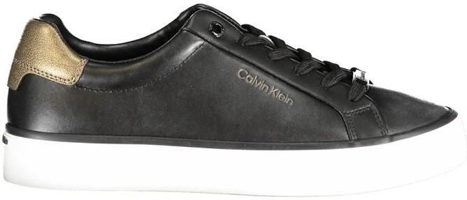 Calvin Klein Sportieve Zwarte Veterschoenen met Contrastdetails en Logoprint Black
