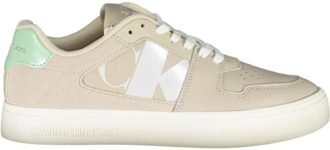 Calvin Klein Sportieve Beige Sneakers met Contrastdetails Beige Dames