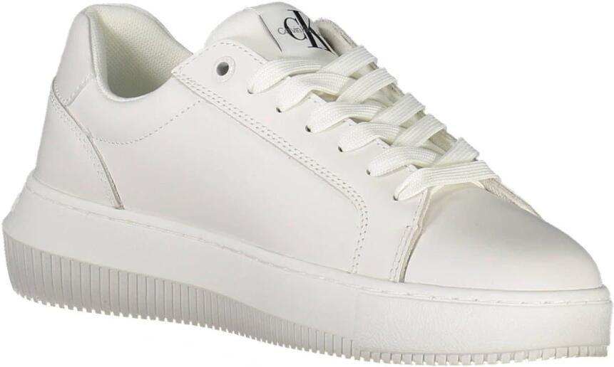 Calvin Klein Plateausneakers CHUNKY CUPSOLE MONO LTH WN vrijetijdsschoen lage schoen veterschoen met ck-opdruk aan de zijkant - Foto 2