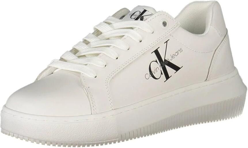 Calvin Klein Plateausneakers CHUNKY CUPSOLE MONO LTH WN vrijetijdsschoen lage schoen veterschoen met ck-opdruk aan de zijkant - Foto 3
