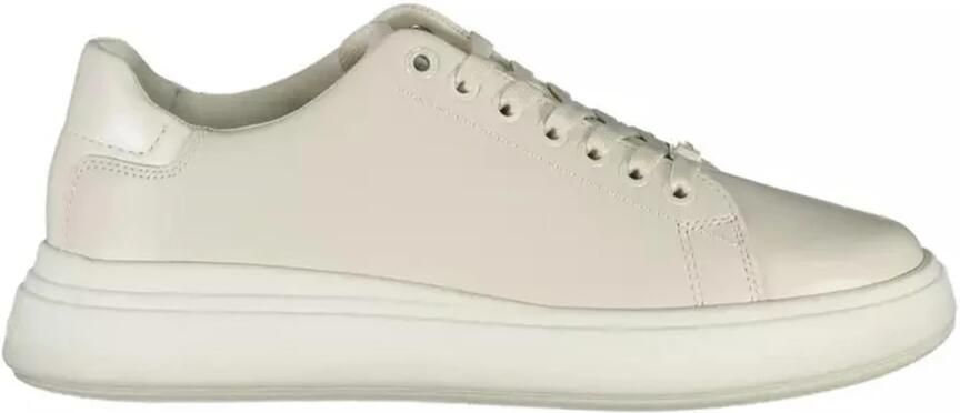 Calvin Klein Sportieve Beige Vetersneakers met Contrastdetails Beige Dames - Foto 6