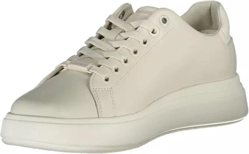 Calvin Klein Sportieve Beige Vetersneakers met Contrastdetails Beige Dames - Foto 2