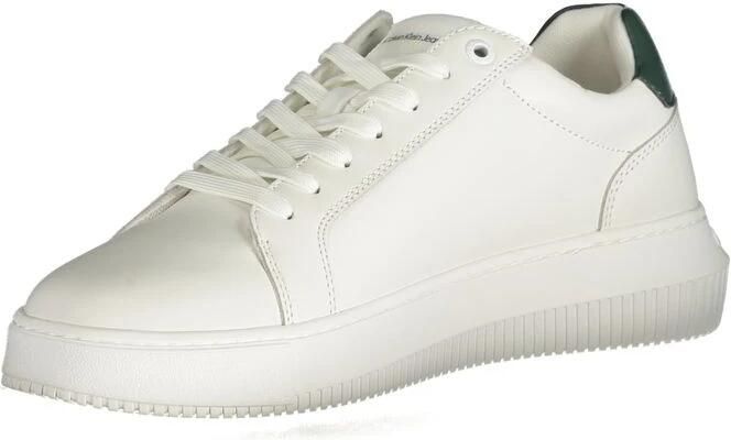 Calvin Klein Witte polyester sneakers met veters print contrastdetails logo White Heren - Foto 4