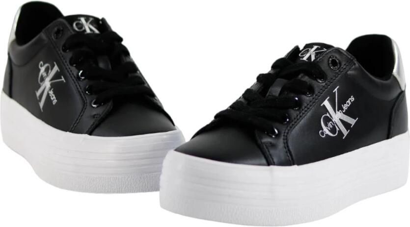 Calvin Klein Premium Leren Veterschoenen met Flatform Zool - Foto 2