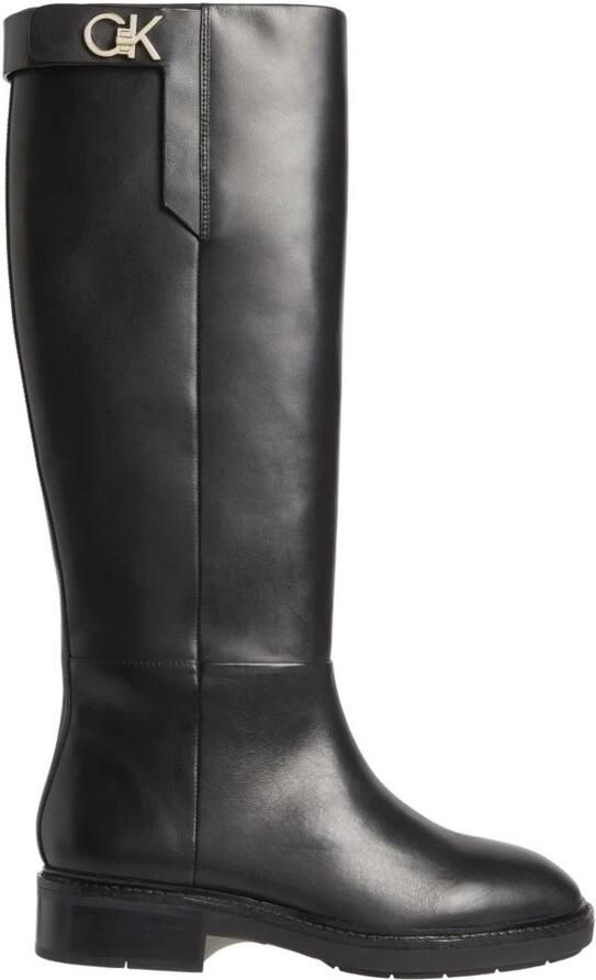 Calvin Klein rubber sole knee boot w hw Zwart Dames