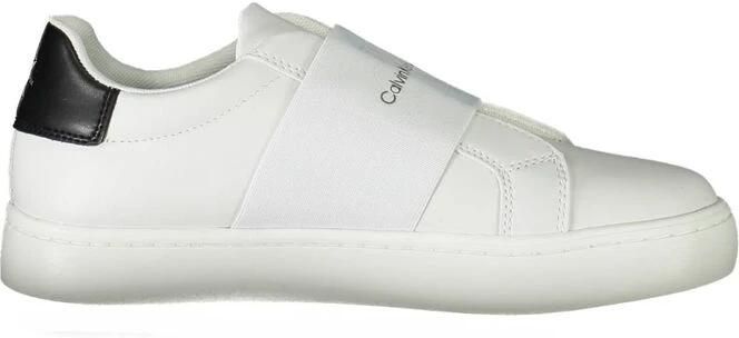 Calvin Klein Witte Sneakers met Elastiek en Logo Wit Dames