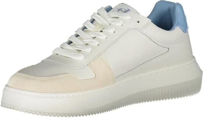 Calvin Klein Chunky Cupsole Mono Heren Schoenen Wit Maat: 43 Leer Foot Locker