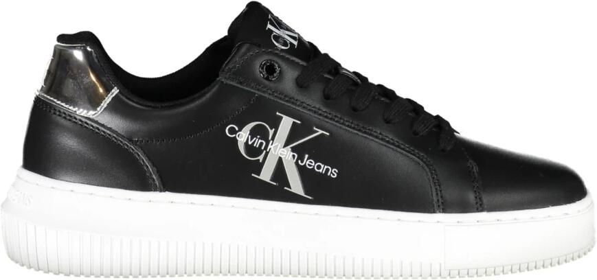Calvin Klein Zwarte Sneaker van Hoogwaardig Polyester met Contrasterende Details Black Dames - Foto 4