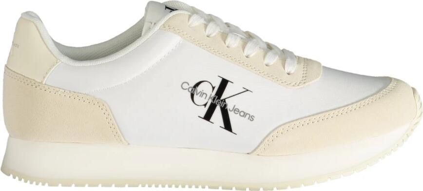 Calvin Klein Sportieve Beige Vetersneakers met Contrastdetails Beige Dames - Foto 3
