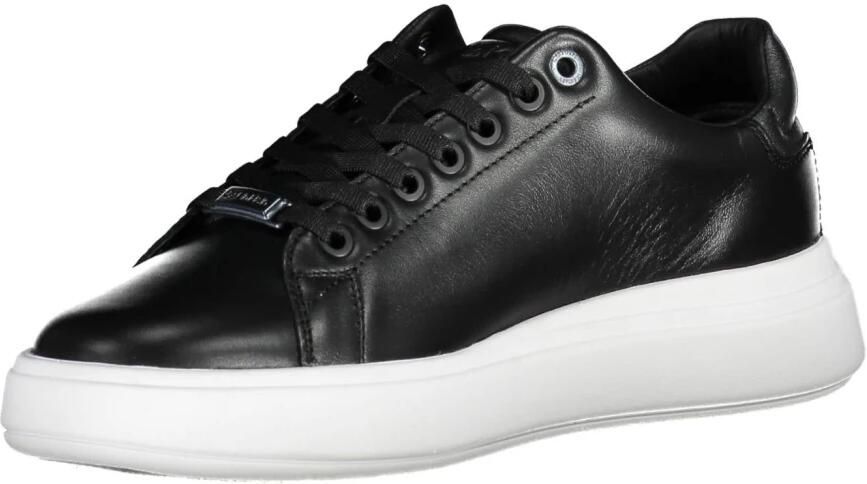 Calvin Klein Zwarte Polyester Sneaker met Contrasterende Details Black Dames