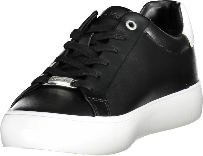 Calvin Klein Zwarte sneakers voor dames met contrasterende details Zwart Dames