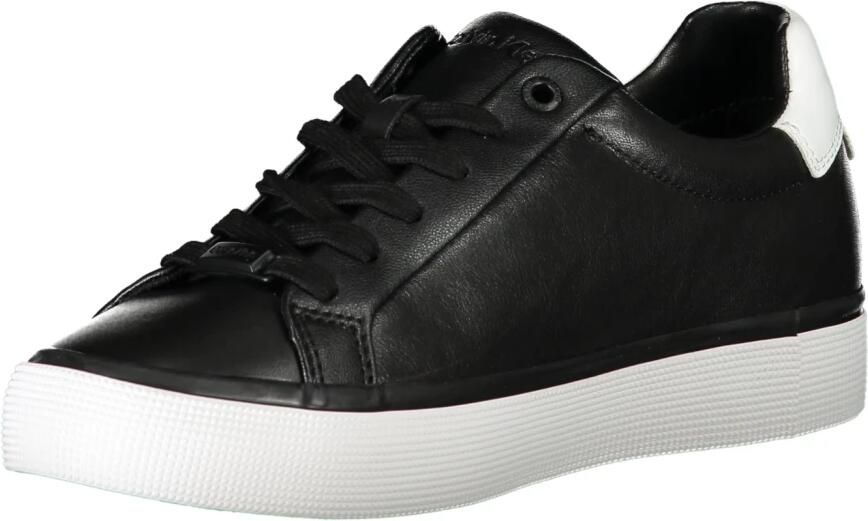 Calvin Klein Sneaker Van Gerecycled Leer Met Contrasterende Details En Logoprint