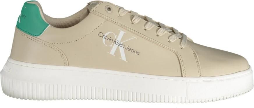 Calvin Klein Sportieve Beige Veterschoenen met Logo Print Beige Heren - Foto 6