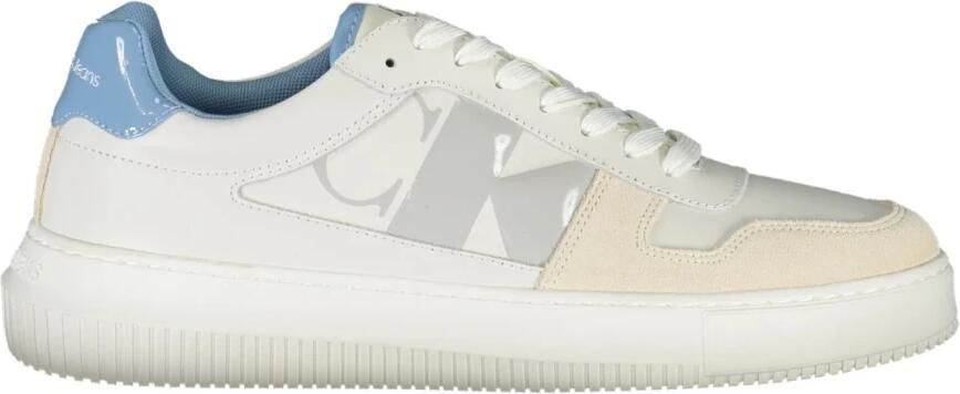 Calvin Klein Chunky Cupsole Mono Heren Schoenen Wit Maat: 43 Leer Foot Locker - Foto 3