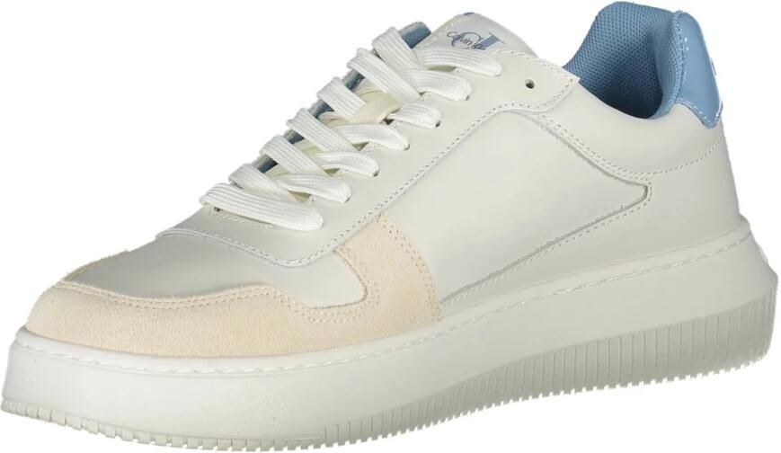 Calvin Klein Chunky Cupsole Mono Heren Schoenen Wit Maat: 43 Leer Foot Locker - Foto 2