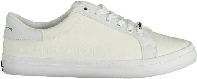 Calvin Klein Witte Sneakers met Contrasterende Details Wit Dames