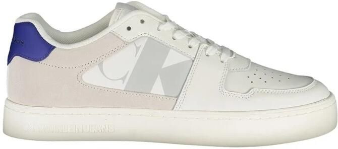 Calvin Klein Witte Polyester Sneakers met Contrastdetails White Heren