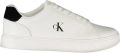 Calvin Klein Sneakers CHUNKY CUPSOLE MONO LTH Veterschoen lage schoen vrijetijdssneaker met logo aan de zijkant - Wit