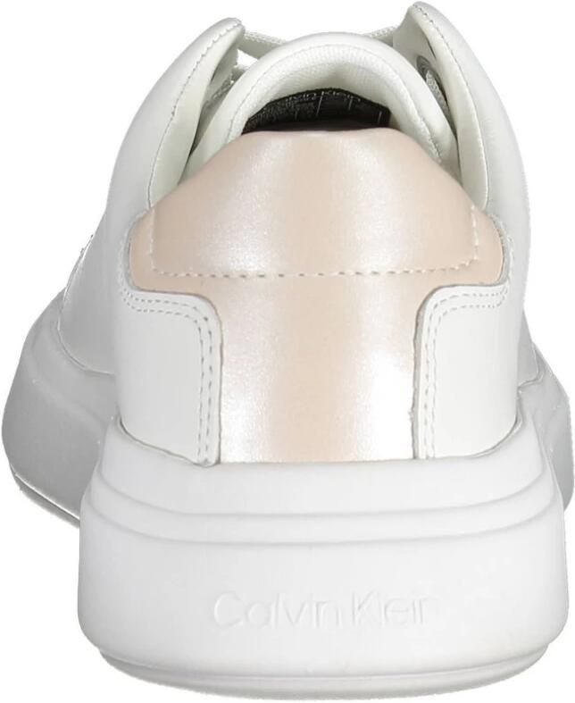 Calvin Klein Logo Sneaker voor dames met Contrasterende Details White Dames