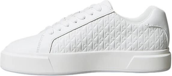 Calvin Klein Witte Sneakers met NYC Grid Patroon