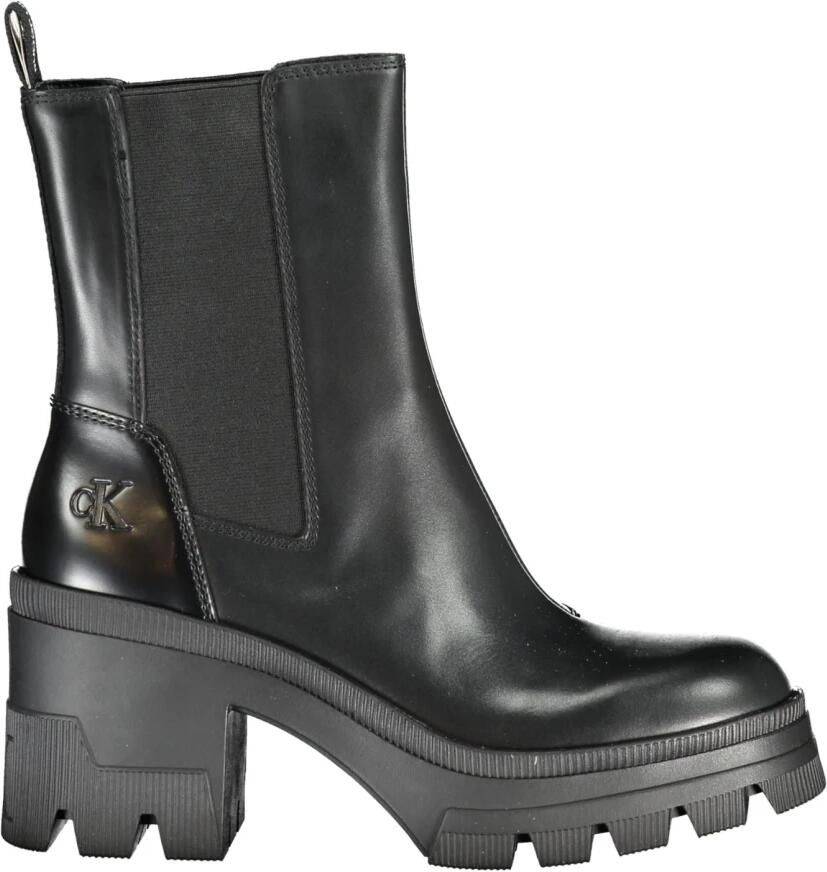 Calvin Klein Enkelboot van polyester met veters zijrits en print