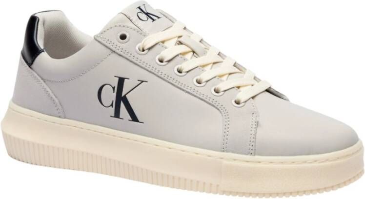 Calvin Klein Sportieve Grijze Sneakers met Printdetails Gray Heren
