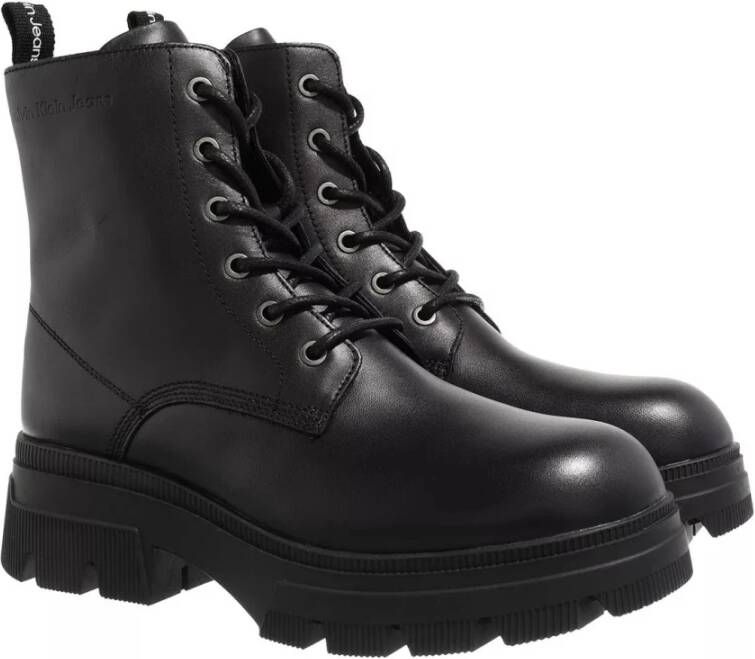 Calvin Klein Jeans Veterboots van echt leer met label in reliëf model 'CHUNKY'
