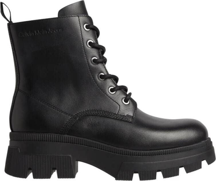 Calvin Klein chunky combat laceup boot Zwart Dames