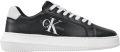 Calvin Klein Plateausneakers CHUNKY CUPSOLE MONO LTH WN vrijetijdsschoen lage schoen veterschoen met ck-opdruk aan de zijkant - Blauw