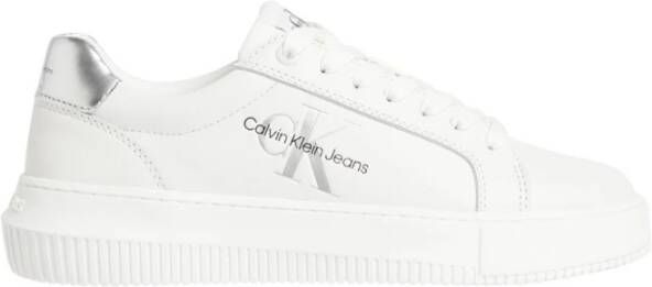 Calvin Klein Witte Polyester Sneaker met Contrasterende Details White Dames - Foto 10
