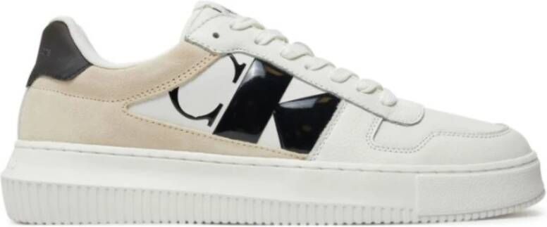 Calvin Klein Chunky Cupsole Sneakers voor Heren Beige Heren