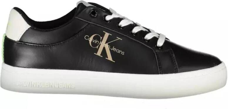 Calvin Klein Contrasterende Detail Sneaker voor Vrouwen Zwart Dames