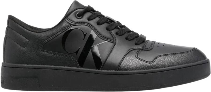Calvin Klein cupsole laceup basket low poly trainers Zwart Heren