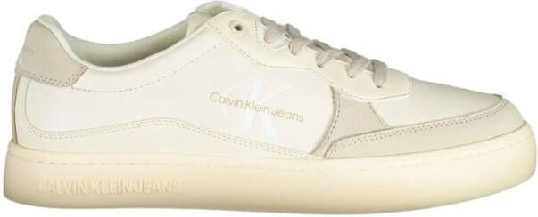 Calvin Klein Elegante witte sneakers met contrasterende accenten White Heren