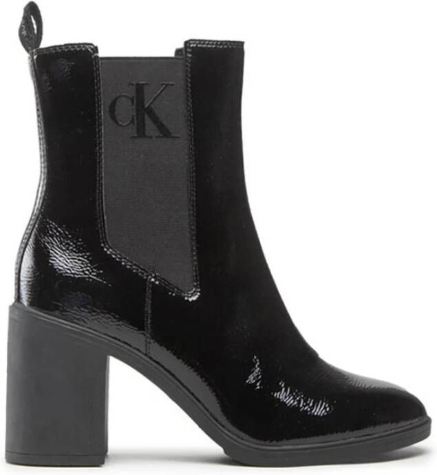 Calvin Klein Boots & laarzen Block Heel Boot Naplak in zwart