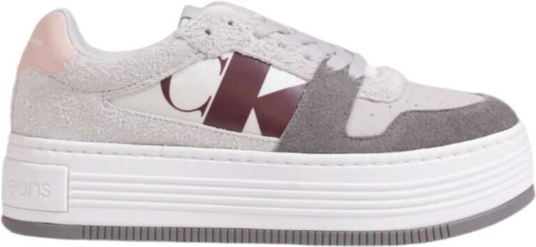 Calvin Klein Leren Sneaker Dames Herfst Winter Collectie Gray Dames