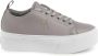 Calvin Klein Grijze Leren Veterschoenen - Thumbnail 1