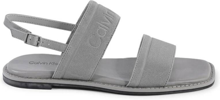 Calvin Klein Grijze TweeBand Eco-Vriendelijke Sandalen