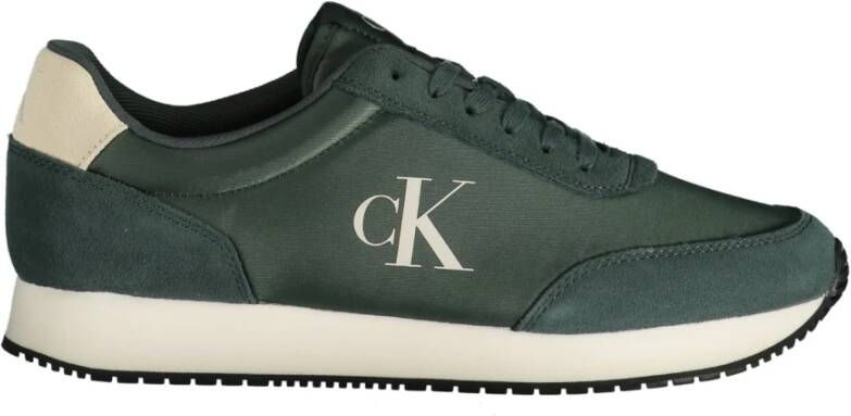 Calvin Klein Groene Heren Sportieve Veterschoenen Green Heren