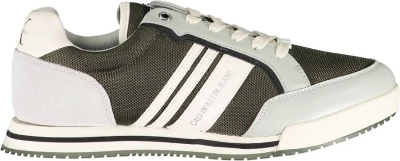 Calvin Klein Polyester Sneakers met Contrasterende Details en Logo